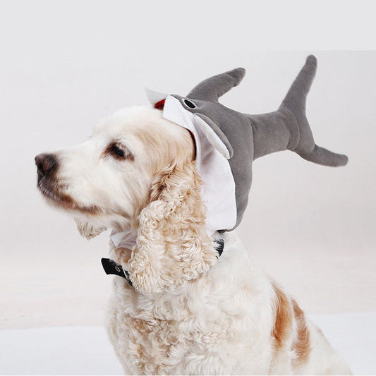 Halloween Pet Shark Hat Super Cute And Cute Transformation Headgear - 0 - Scribble Snacks