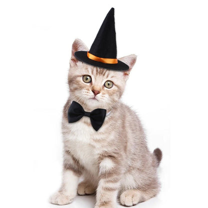 Halloween Pet Suit Wizard Hat Bow Tie - 0 - Scribble Snacks