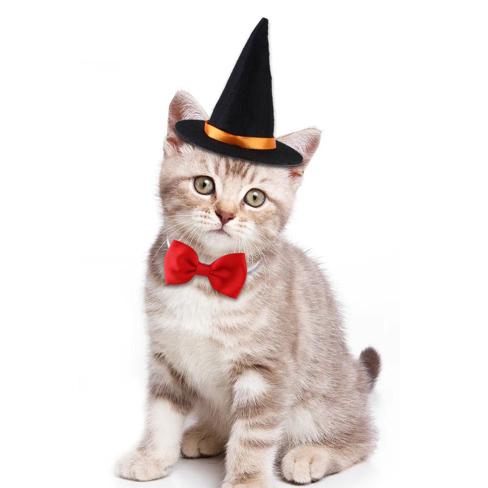 Halloween Pet Suit Wizard Hat Bow Tie - 0 - Scribble Snacks