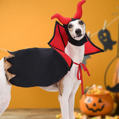 Halloween Pet Vampire Cloak Hat Holiday Suit - 0 - Scribble Snacks