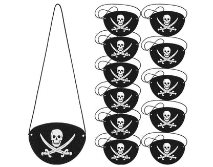 Halloween Pirate Captain Cosplay Costume Accessories Colony Pirate Hat Single Eye Patch For Halloween Kids Birthday Party Decor - 0 - Scribble Snacks