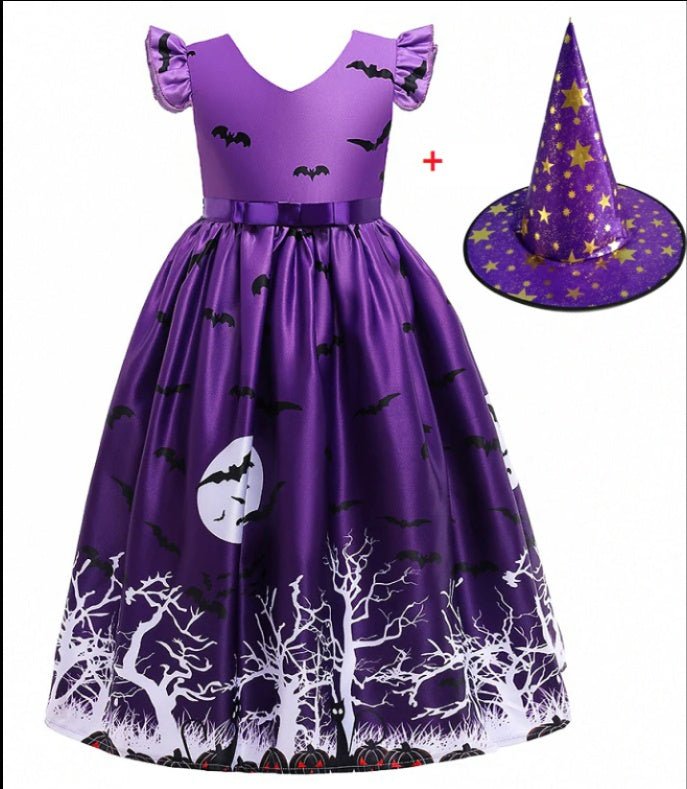 Halloween Princess Dress Halloween Printed Mesh - 0 - Scribble Snacks