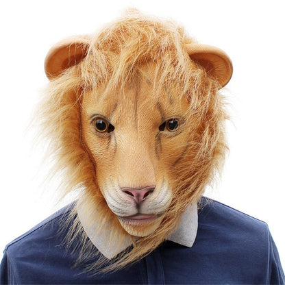 Halloween Prom Play Cute Lion Latex Mask - 0 - Scribble Snacks