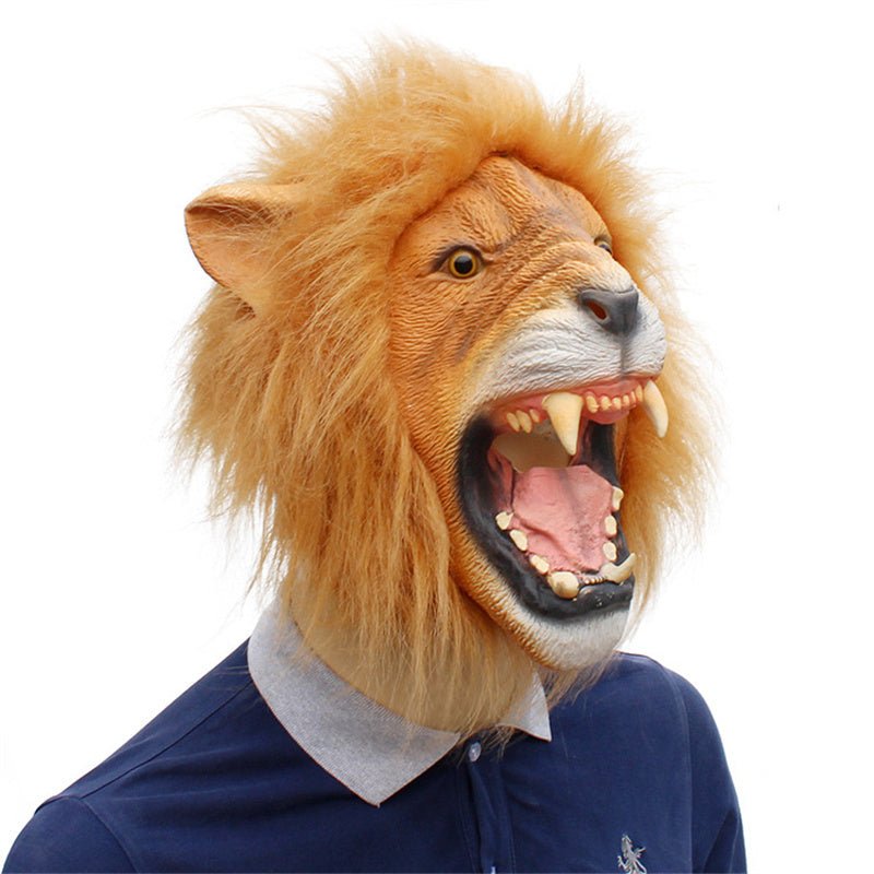 Halloween Prom Play Cute Lion Latex Mask - 0 - Scribble Snacks