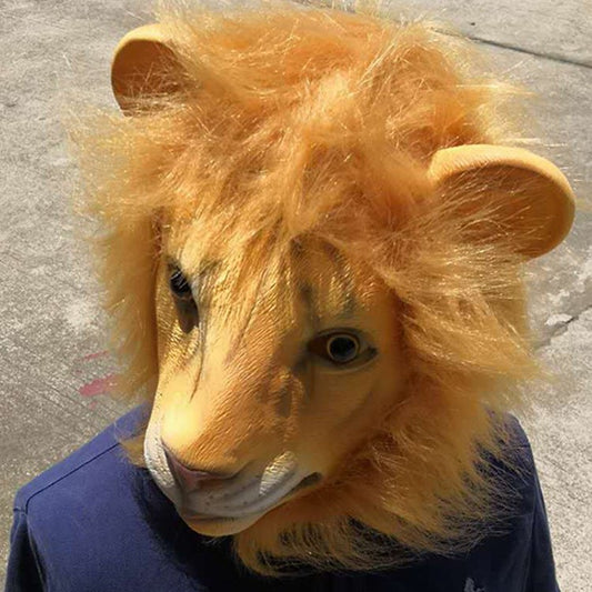 Halloween Prom Play Cute Lion Latex Mask - 0 - Scribble Snacks