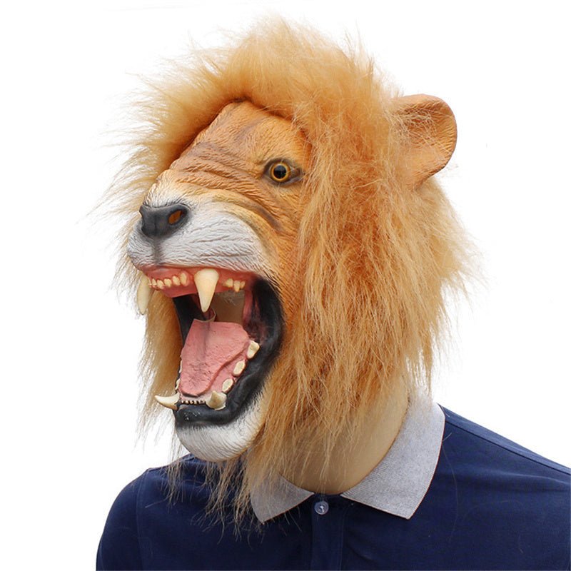 Halloween Prom Play Cute Lion Latex Mask - 0 - Scribble Snacks