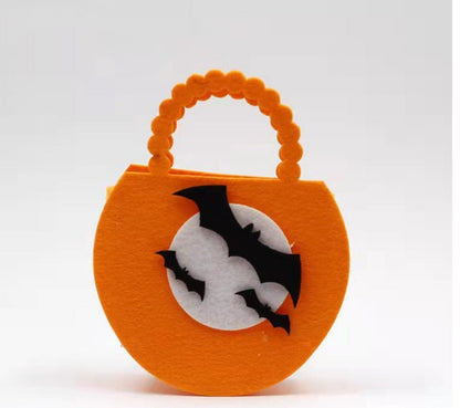 Halloween Pumpkin Bag Creative Halloween Cookie Candy Gift Bag Halloween Treat Or Trick Props Handheld Basket - 0 - Scribble Snacks