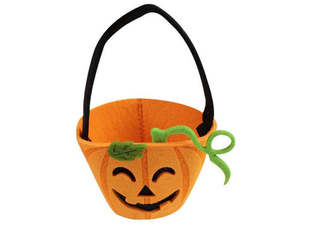 Halloween Pumpkin Bag Creative Halloween Cookie Candy Gift Bag Halloween Treat Or Trick Props Handheld Basket - 0 - Scribble Snacks