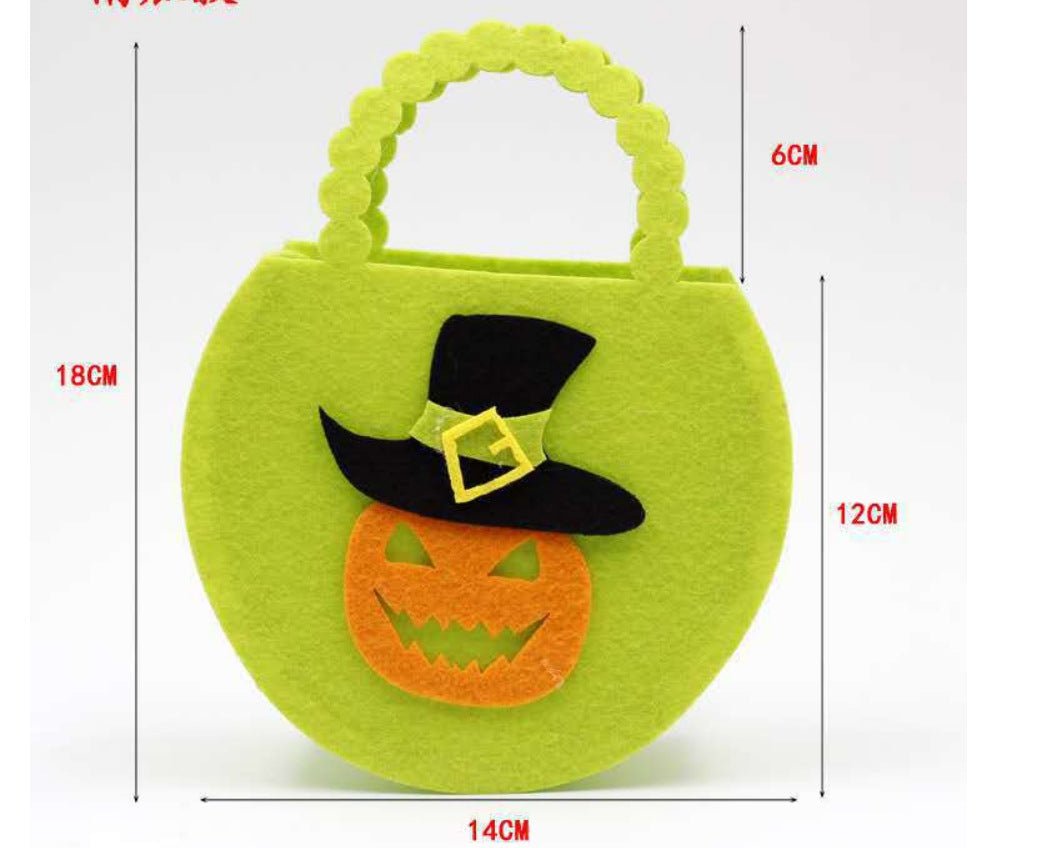 Halloween Pumpkin Bag Creative Halloween Cookie Candy Gift Bag Halloween Treat Or Trick Props Handheld Basket - 0 - Scribble Snacks