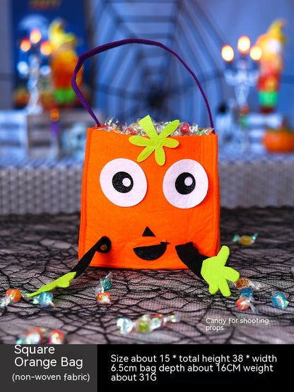 Halloween Pumpkin Bag Portable Children Props - 0 - Scribble Snacks