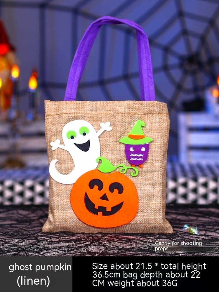 Halloween Pumpkin Bag Portable Children Props - 0 - Scribble Snacks