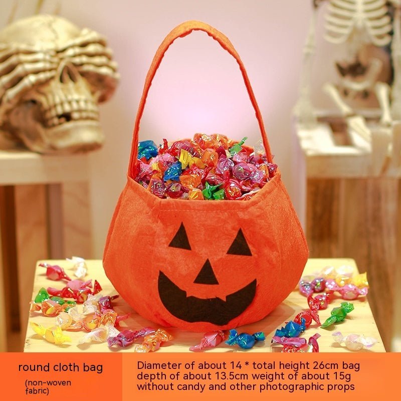 Halloween Pumpkin Bag Portable Children Props - 0 - Scribble Snacks