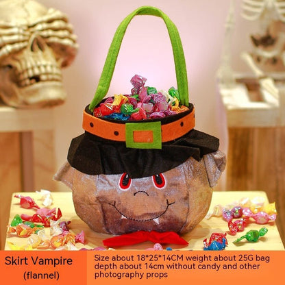 Halloween Pumpkin Bag Portable Children Props - 0 - Scribble Snacks