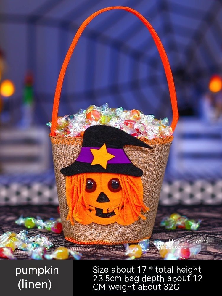 Halloween Pumpkin Bag Portable Children Props - 0 - Scribble Snacks