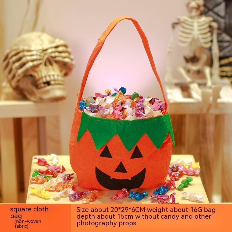 Halloween Pumpkin Bag Portable Children Props - 0 - Scribble Snacks