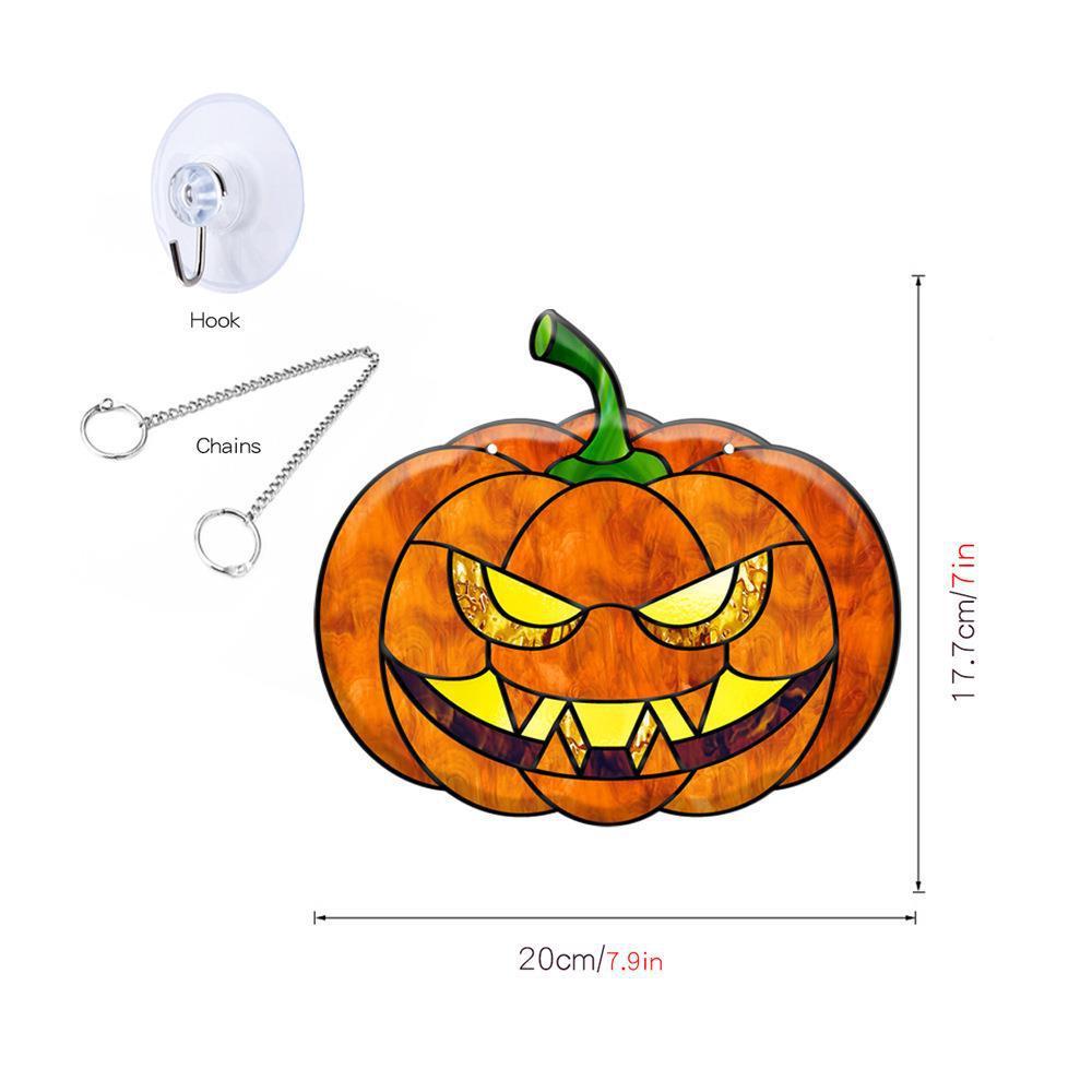 Halloween Pumpkin Bat Ghost Acrylic Hang Decorations - 0 - Scribble Snacks