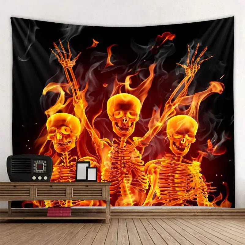 Halloween Pumpkin Blanket Tapestry - Halloween - Seasonal Plush Pillows & Throw Decorations - Scribble Snacks