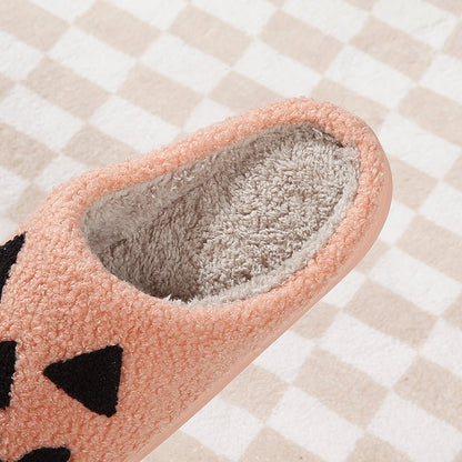 Halloween Pumpkin Cartoon Thermal Winter Cotton Slippers - 0 - Scribble Snacks