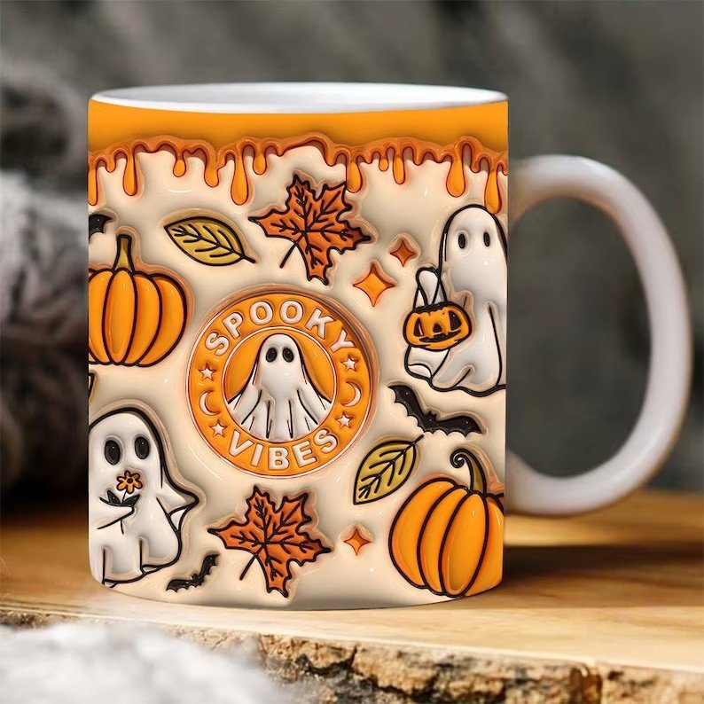 Halloween Pumpkin Ceramic Coffee Mug - 0 - Scribble Snacks