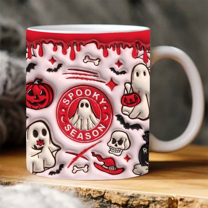 Halloween Pumpkin Ceramic Coffee Mug - 0 - Scribble Snacks