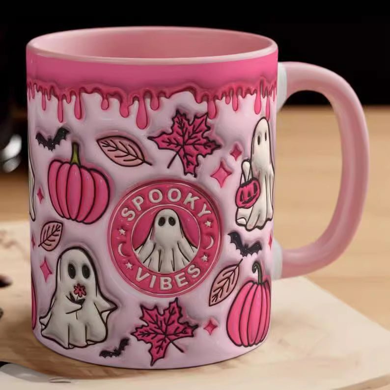 Halloween Pumpkin Ceramic Coffee Mug - 0 - Scribble Snacks