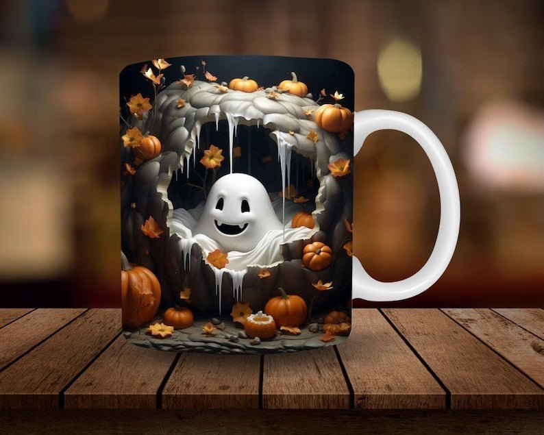 Halloween Pumpkin Ceramic Coffee Mug - 0 - Scribble Snacks