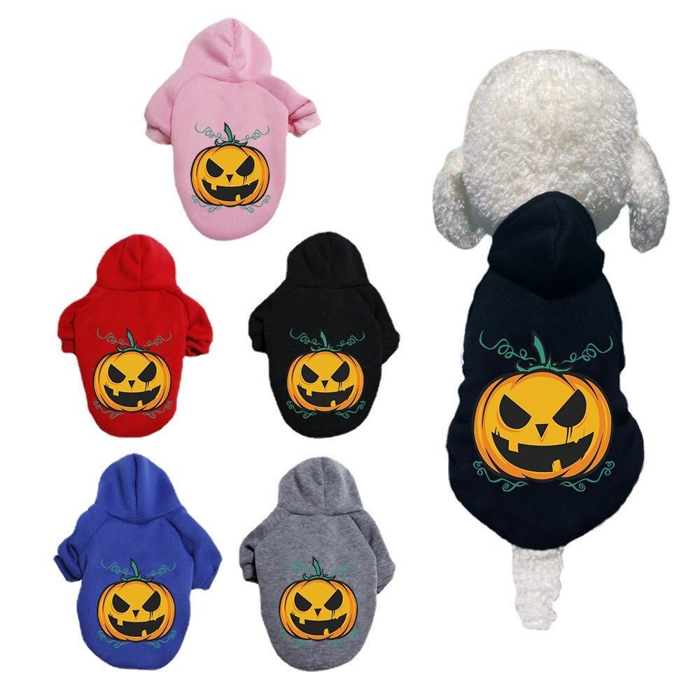 Halloween Pumpkin Dog Pattern Sweater Clothes - 0 - Scribble Snacks