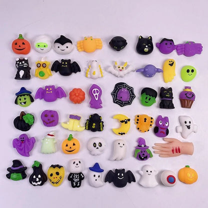 Halloween Pumpkin Ghost Squishy Set - Halloween - Plush Toys & Pillows - Scribble Snacks