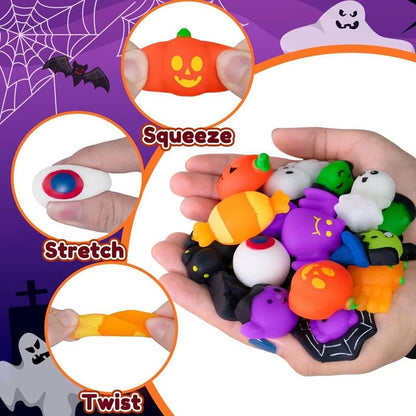 Halloween Pumpkin Ghost Squishy Set - Halloween - Plush Toys & Pillows - Scribble Snacks