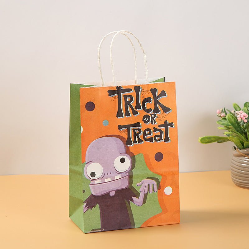 Halloween Pumpkin Handheld Paper Bag Kindergarten - 0 - Scribble Snacks