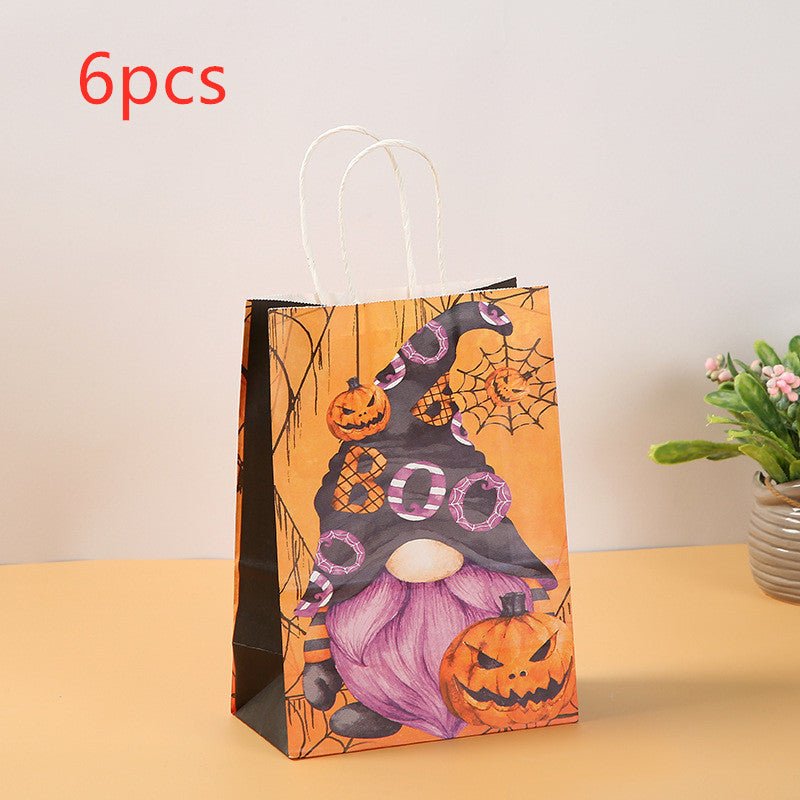 Halloween Pumpkin Handheld Paper Bag Kindergarten - 0 - Scribble Snacks