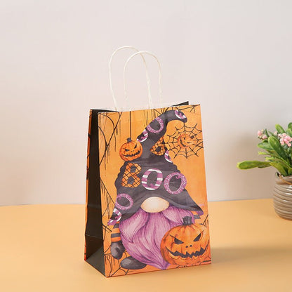 Halloween Pumpkin Handheld Paper Bag Kindergarten - 0 - Scribble Snacks