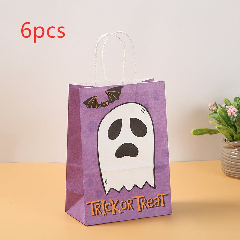 Halloween Pumpkin Handheld Paper Bag Kindergarten - 0 - Scribble Snacks