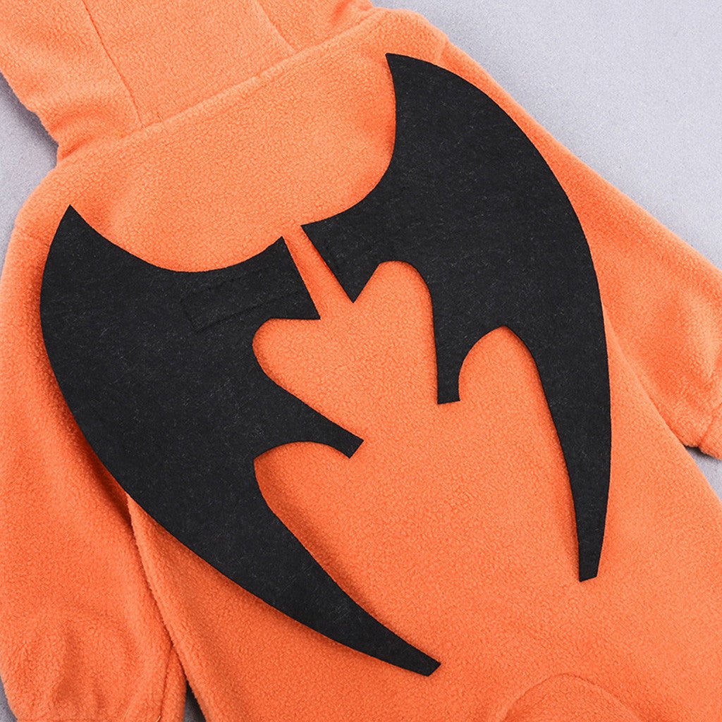 Halloween pumpkin hooded jumpsuit - 0 - Scribble Snacks