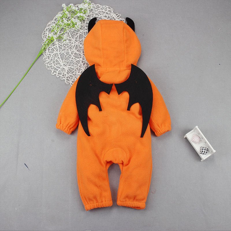 Halloween pumpkin hooded jumpsuit - 0 - Scribble Snacks