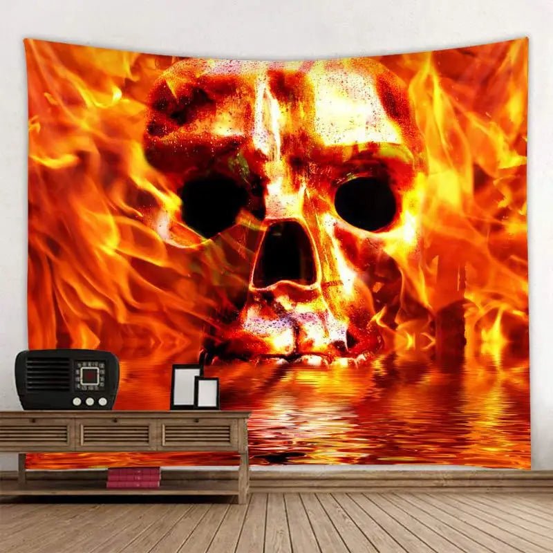 Halloween Pumpkin Horror Tapestry - Halloween - Kitchen & Home Decor (Cushion Covers, Towels, Dishes) - Scribble Snacks