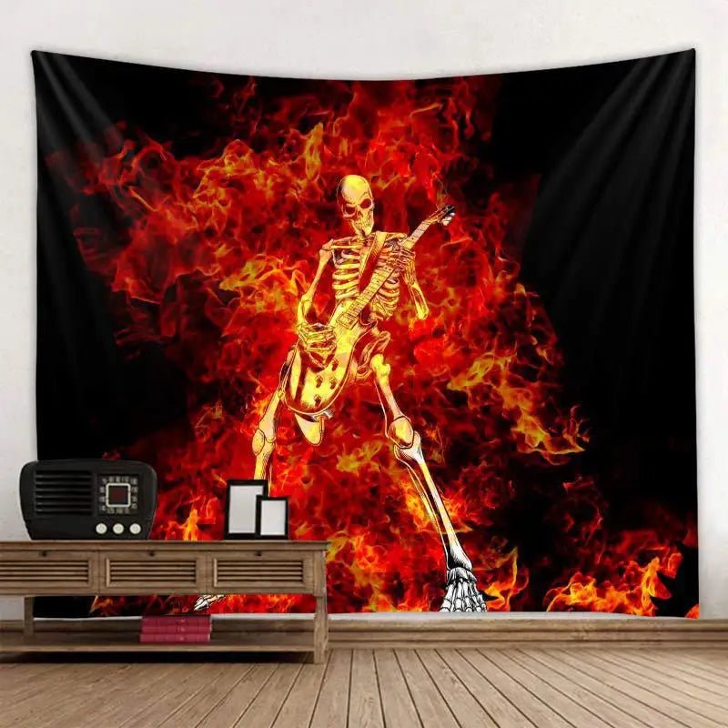 Halloween Pumpkin Horror Tapestry - Halloween - Kitchen & Home Decor (Cushion Covers, Towels, Dishes) - Scribble Snacks