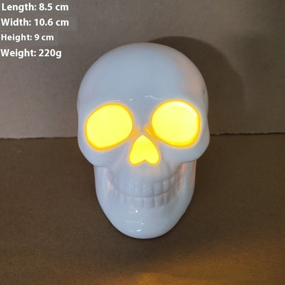 Halloween Pumpkin Lamp Ceramic Luminous Skull Decoration - 0 - Scribble Snacks