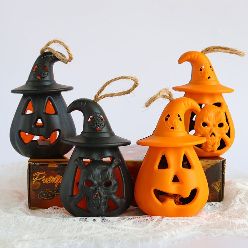 Halloween Pumpkin Lantern Portable Skull Candle Light - 0 - Scribble Snacks