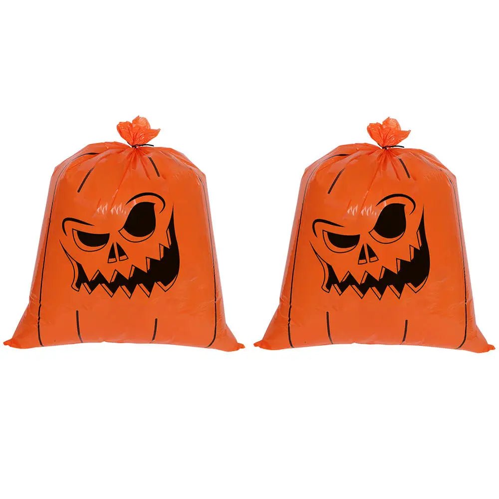 Halloween Pumpkin Leaf Bag Decor - Halloween - Outdoor Yard Decorations (Tombstones, Giant Props) - Scribble Snacks