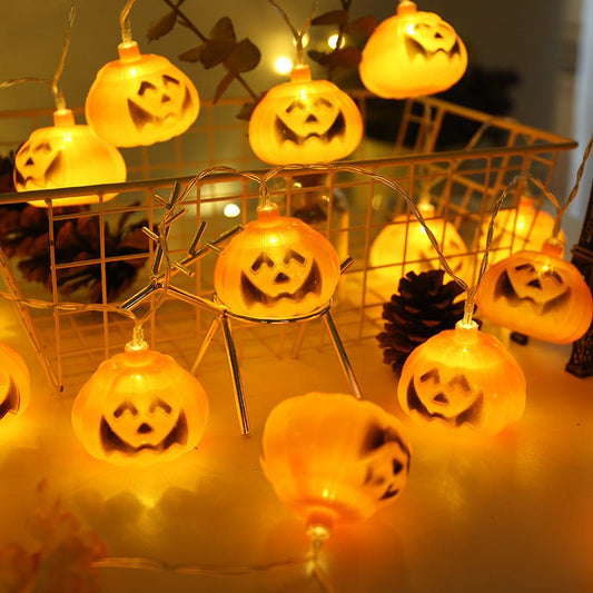 Halloween Pumpkin LED String Light - 0 - Scribble Snacks