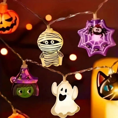 Halloween Pumpkin LED String Lights - Halloween - LED Lighting & Neon Signs - Scribble Snacks