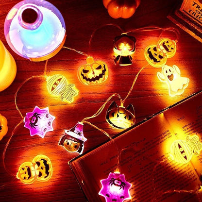 Halloween Pumpkin LED String Lights - Halloween - LED Lighting & Neon Signs - Scribble Snacks