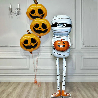 Halloween Pumpkin Mummy Foil Balloons - Halloween - Balloons & Garlands - Scribble Snacks