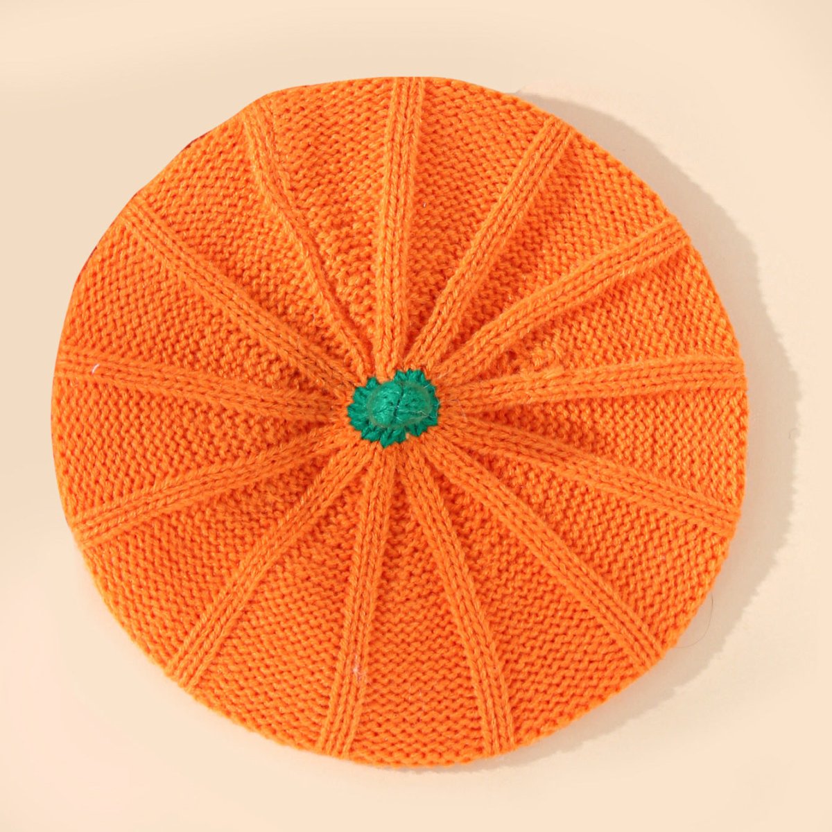 Halloween Pumpkin Parent Child Knitted Hat Warm And Cute Orange Beret - 0 - Scribble Snacks