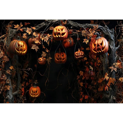 Halloween Pumpkin Skull Tapestry - Halloween - Party Banners & Hanging Ornaments - Scribble Snacks