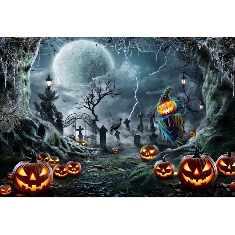 Halloween Pumpkin Skull Tapestry - Halloween - Party Banners & Hanging Ornaments - Scribble Snacks