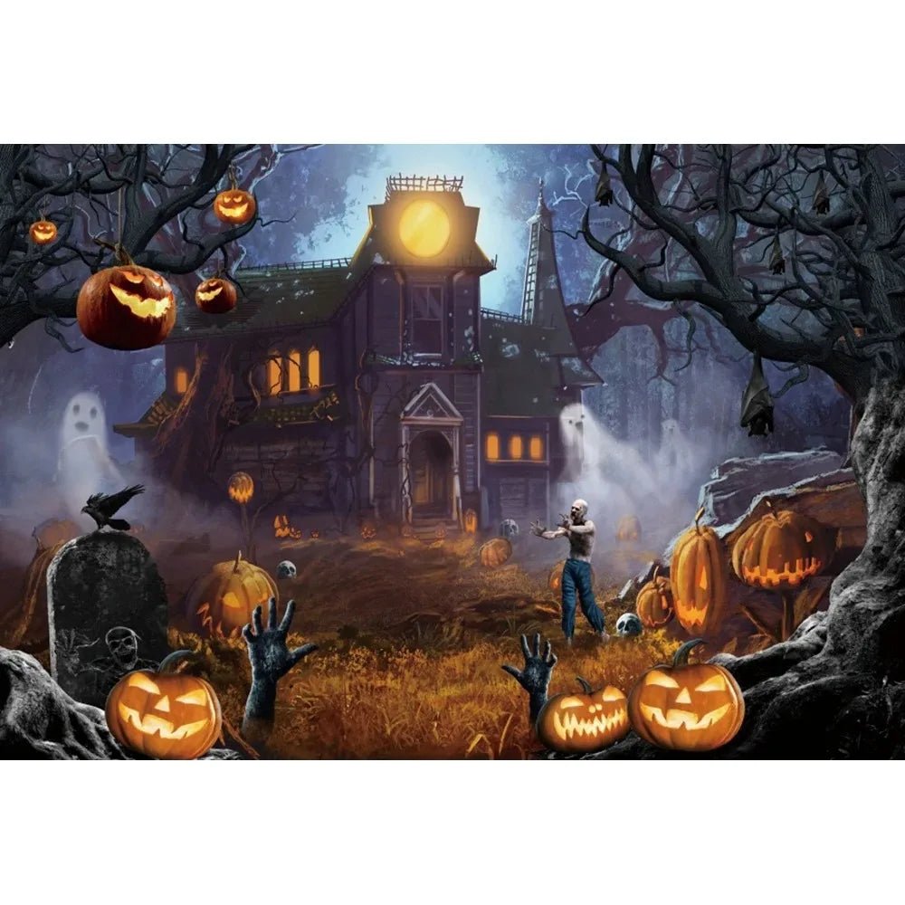 Halloween Pumpkin Skull Tapestry - Halloween - Party Banners & Hanging Ornaments - Scribble Snacks