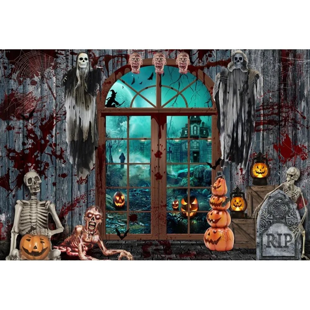 Halloween Pumpkin Skull Tapestry - Halloween - Party Banners & Hanging Ornaments - Scribble Snacks