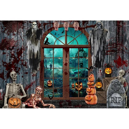 Halloween Pumpkin Skull Tapestry - Halloween - Party Banners & Hanging Ornaments - Scribble Snacks